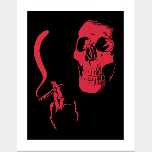 Smoking Skeleton Posters and Art